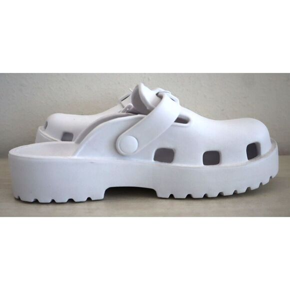 Free People 0004629774 Women's Sz 39 US 8 White Karlie Buckle Slip-On Clogs - Picture 6 of 8